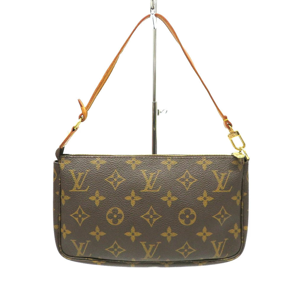 LOUIS VUITTON Pochette Accessoires Monogram Brown Handbag Clutch Bag